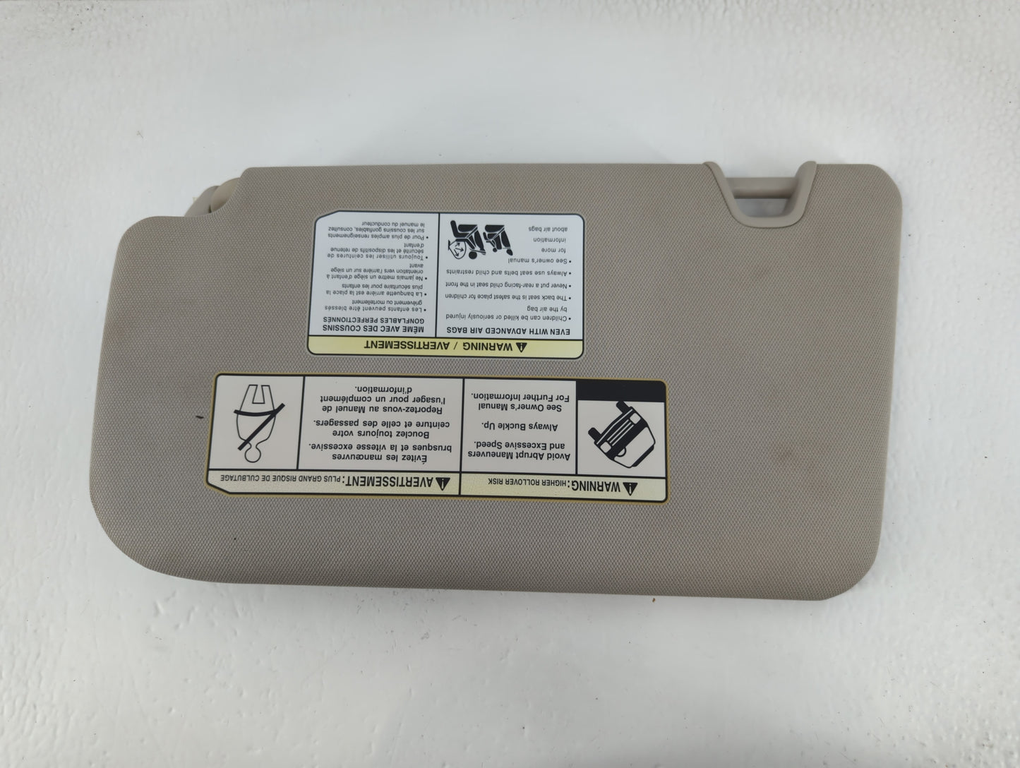 2014-2017 Nissan Rogue Sun Visor Shade Replacement Passenger Right Mirror Fits Fits 2014 2015 2016 2017 OEM Used Auto Parts 