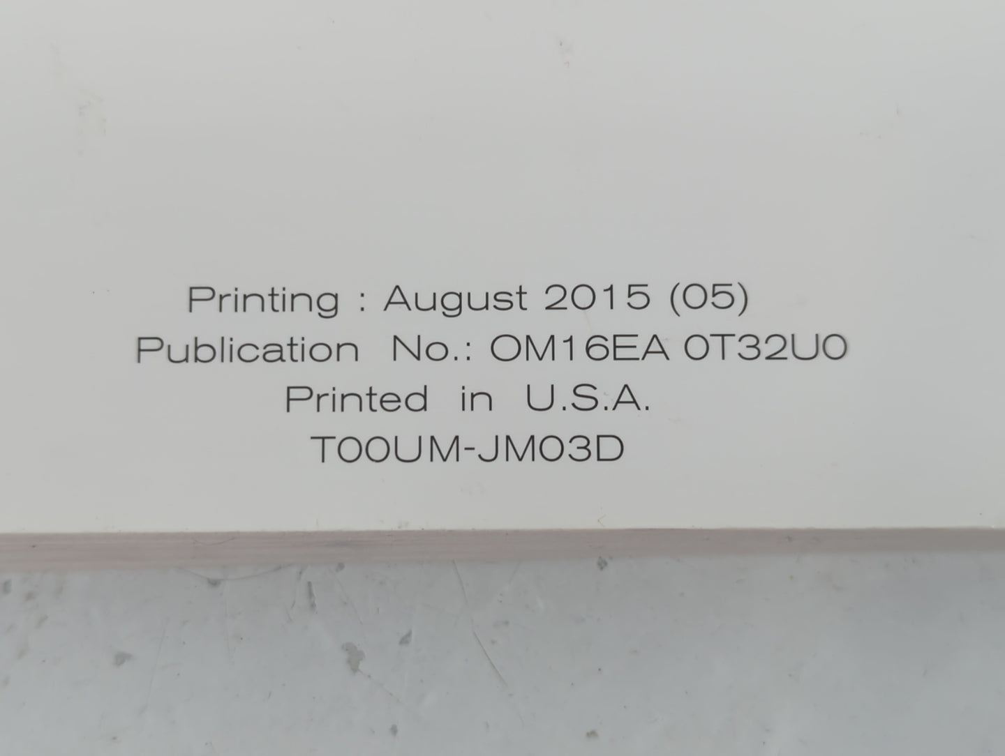 2016 Nissan Rogue Owners Manual Book Guide P/N:OM16EA 0T32U0 T00UM-JM03D OEM Used Auto Parts - Oemusedautoparts1.com