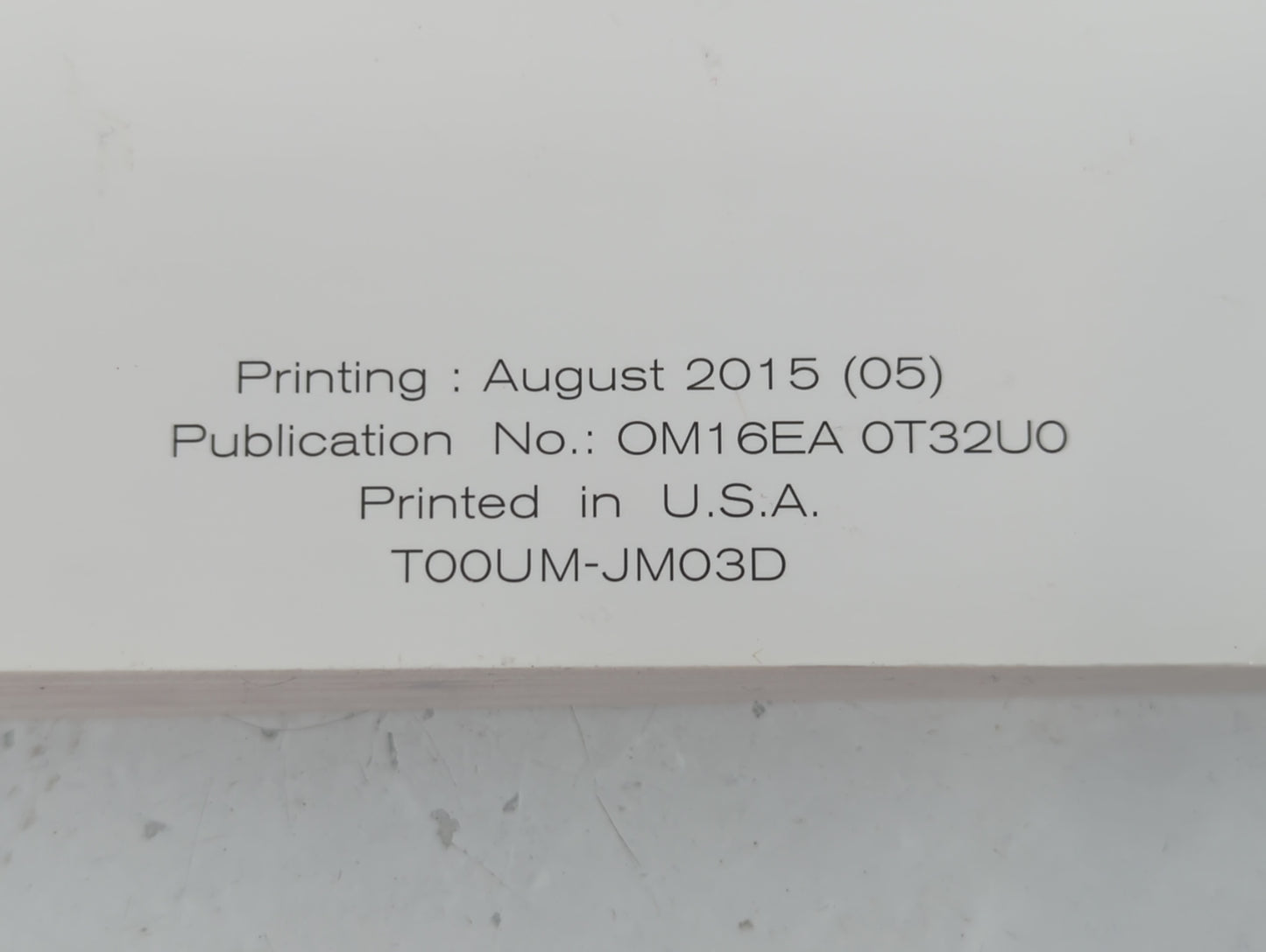 2016 Nissan Rogue Owners Manual Book Guide P/N:OM16EA 0T32U0 T00UM-JM03D OEM Used Auto Parts - Oemusedautoparts1.com