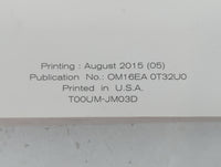 2016 Nissan Rogue Owners Manual Book Guide P/N:OM16EA 0T32U0 T00UM-JM03D OEM Used Auto Parts - Oemusedautoparts1.com