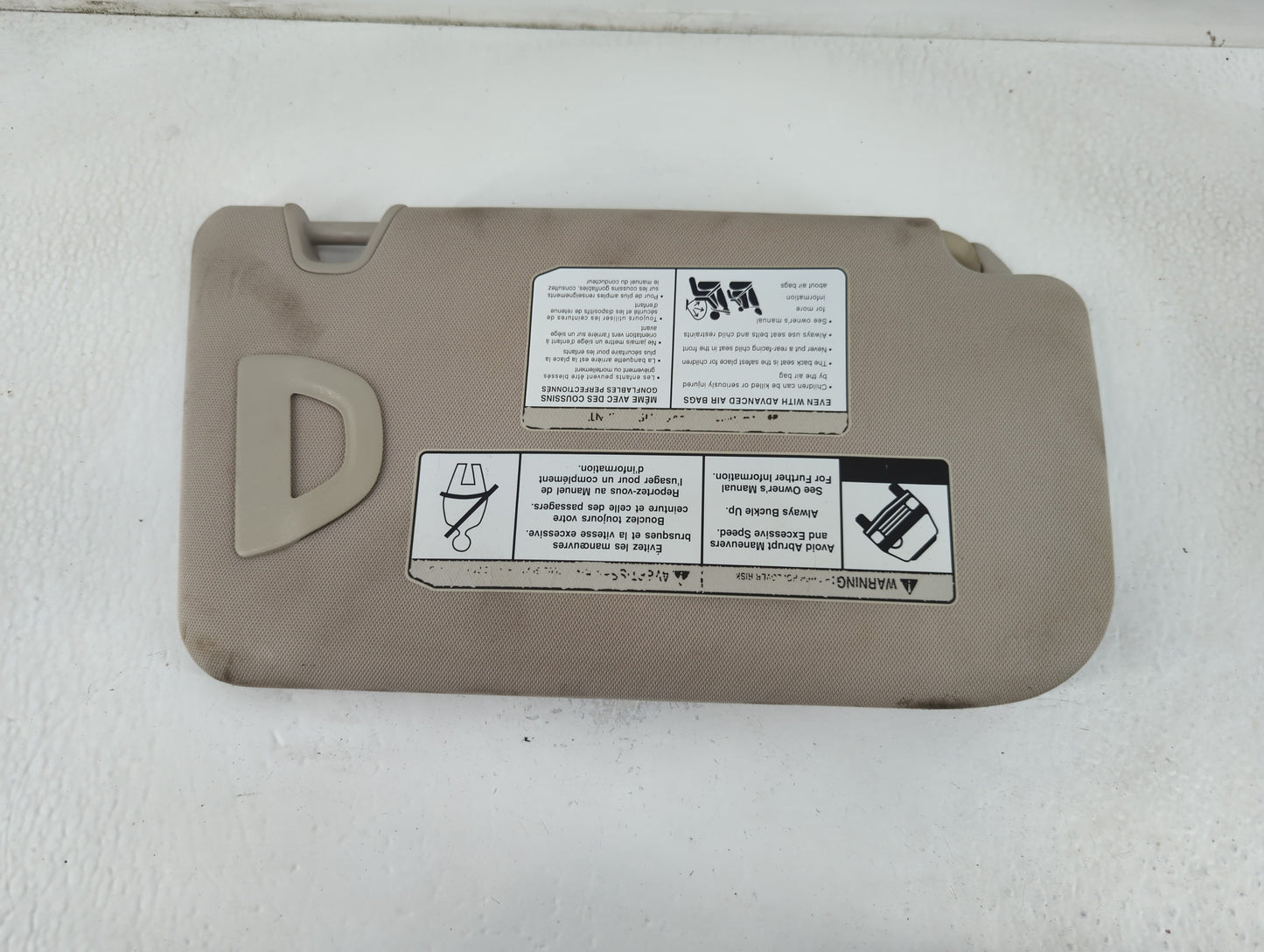 2014-2017 Nissan Rogue Sun Visor Shade Replacement Passenger Right Mirror Fits Fits 2014 2015 2016 2017 OEM Used Auto Parts 
