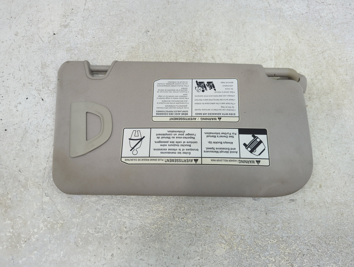 2014-2017 Nissan Rogue Sun Visor Shade Replacement Driver Left Mirror Fits Fits 2014 2015 2016 2017 OEM Used Auto Parts - Oe