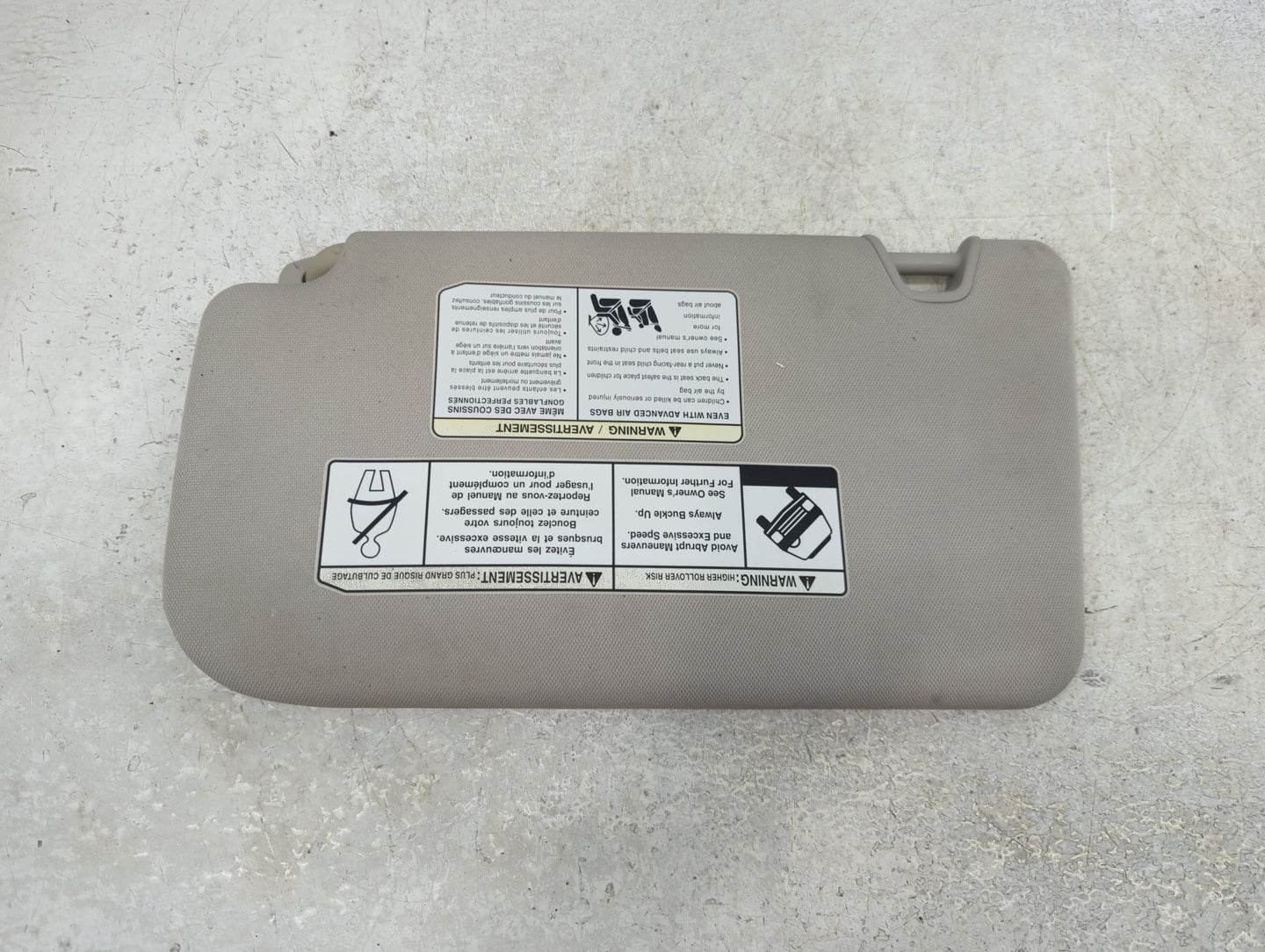 2014-2017 Nissan Rogue Sun Visor Shade Replacement Passenger Right Mirror Fits Fits 2014 2015 2016 2017 OEM Used Auto Parts 
