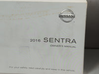 2016 Nissan Sentra Owners Manual Book Guide P/N:OM16EM 0B17U0 OEM Used Auto Parts - Oemusedautoparts1.com