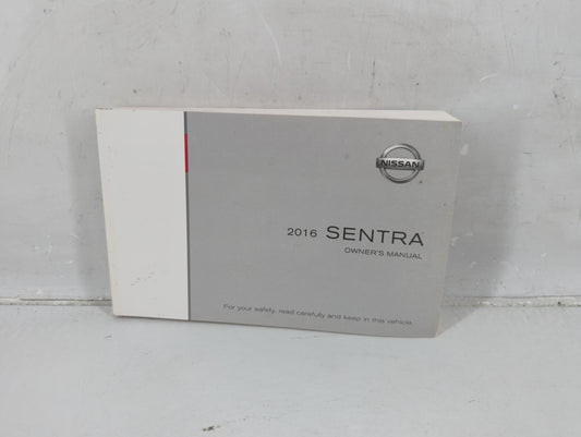 2016 Nissan Sentra Owners Manual Book Guide P/N:OM16EM 0B17U1 OEM Used Auto Parts - Oemusedautoparts1.com