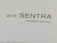 2016 Nissan Sentra Owners Manual Book Guide P/N:OM16EM 0B17U1 OEM Used Auto Parts - Oemusedautoparts1.com