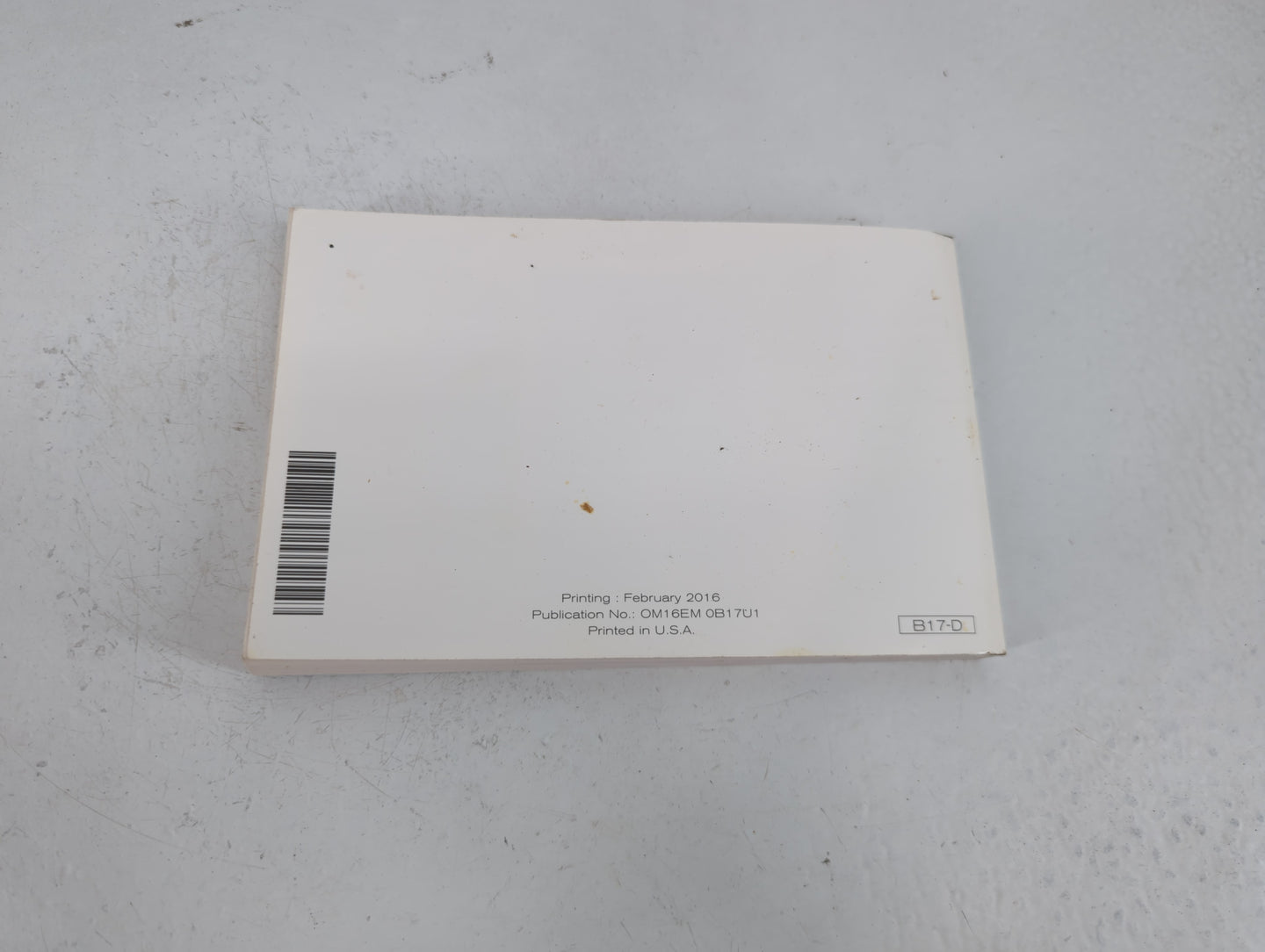 2016 Nissan Sentra Owners Manual Book Guide P/N:OM16EM 0B17U1 OEM Used Auto Parts - Oemusedautoparts1.com