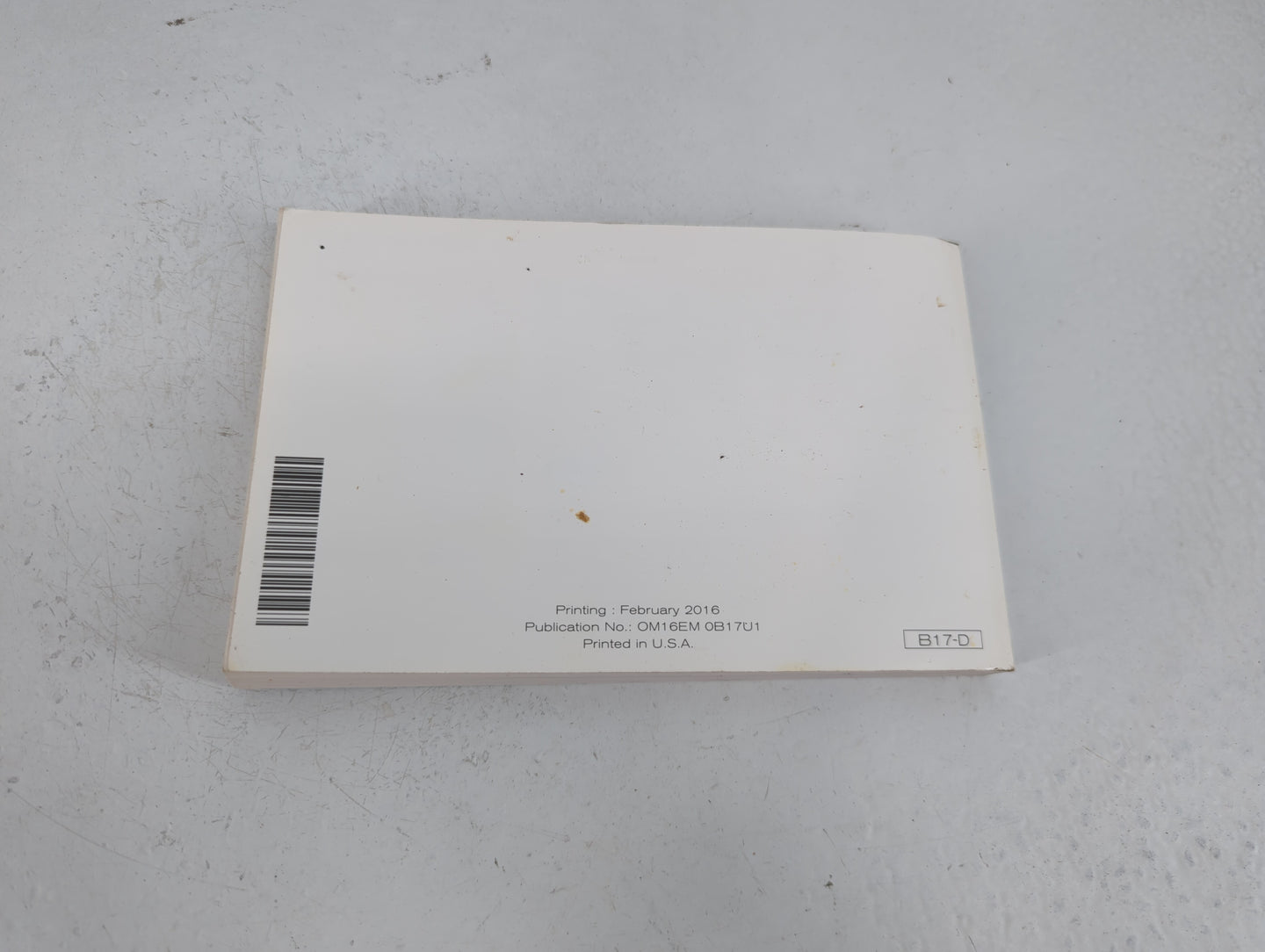 2016 Nissan Sentra Owners Manual Book Guide P/N:OM16EM 0B17U1 OEM Used Auto Parts - Oemusedautoparts1.com