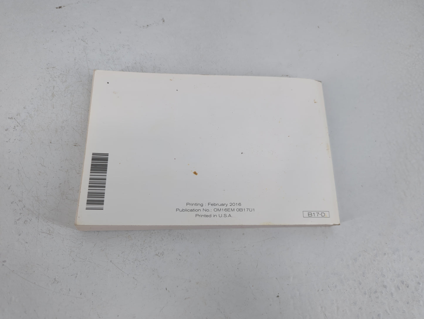 2016 Nissan Sentra Owners Manual Book Guide P/N:OM16EM 0B17U1 OEM Used Auto Parts - Oemusedautoparts1.com