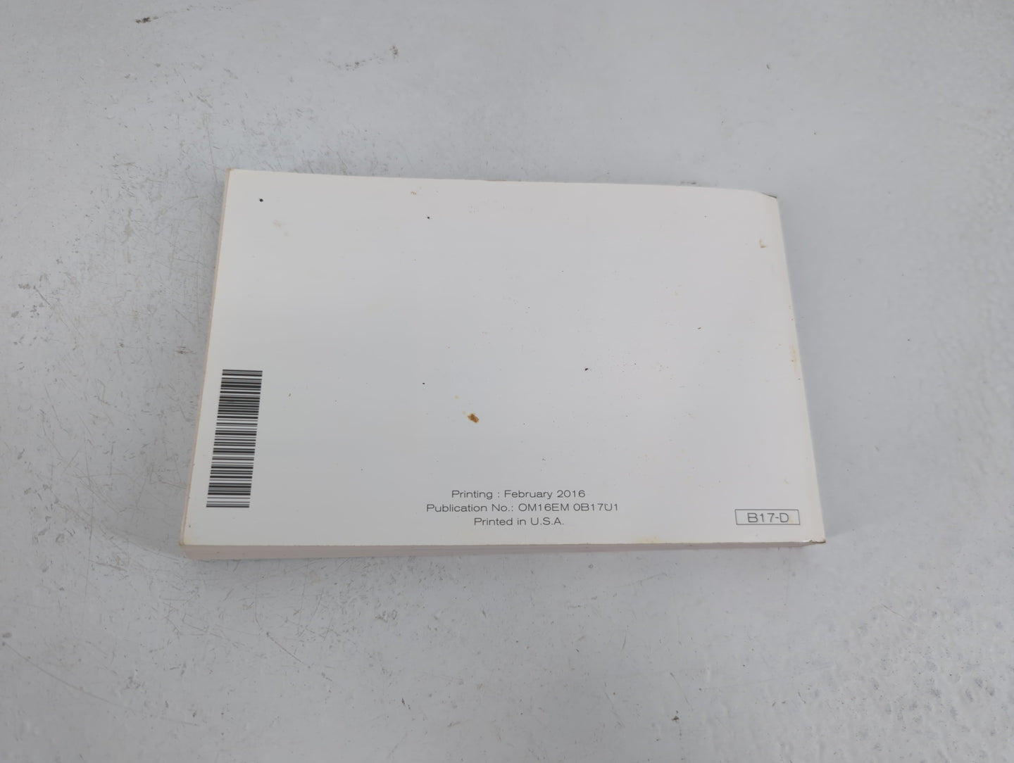 2016 Nissan Sentra Owners Manual Book Guide P/N:OM16EM 0B17U1 OEM Used Auto Parts - Oemusedautoparts1.com