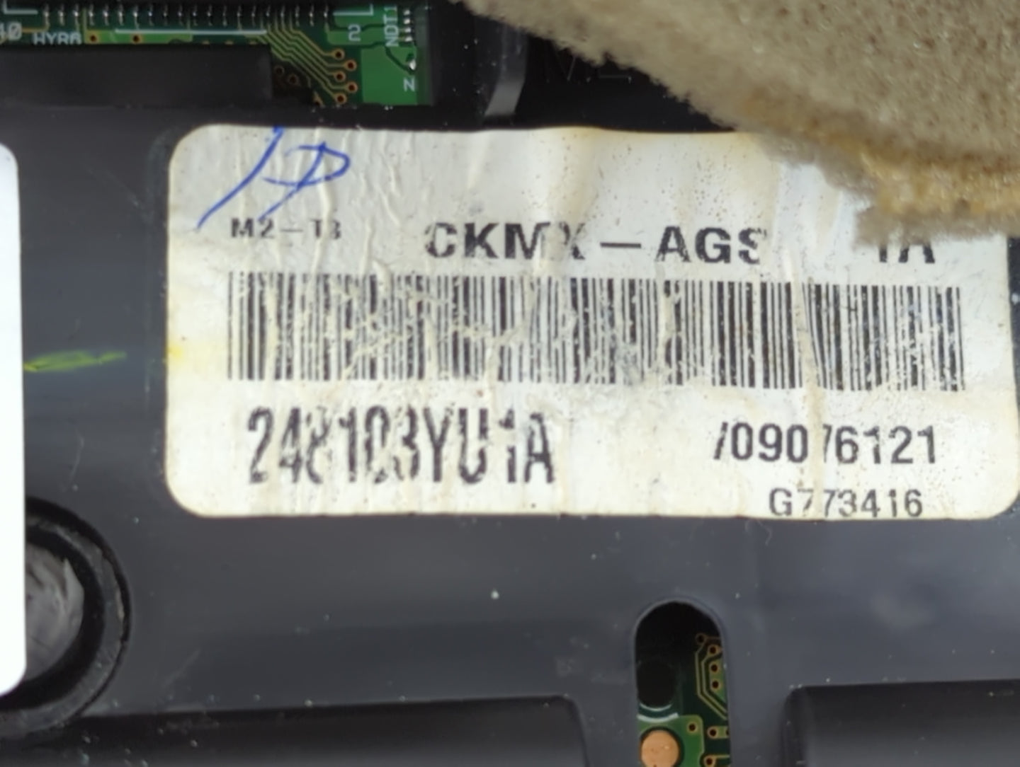 2016 Nissan Sentra Instrument Cluster Speedometer Gauges P/N:248103YU1A Fits OEM Used Auto Parts - Oemusedautoparts1.com