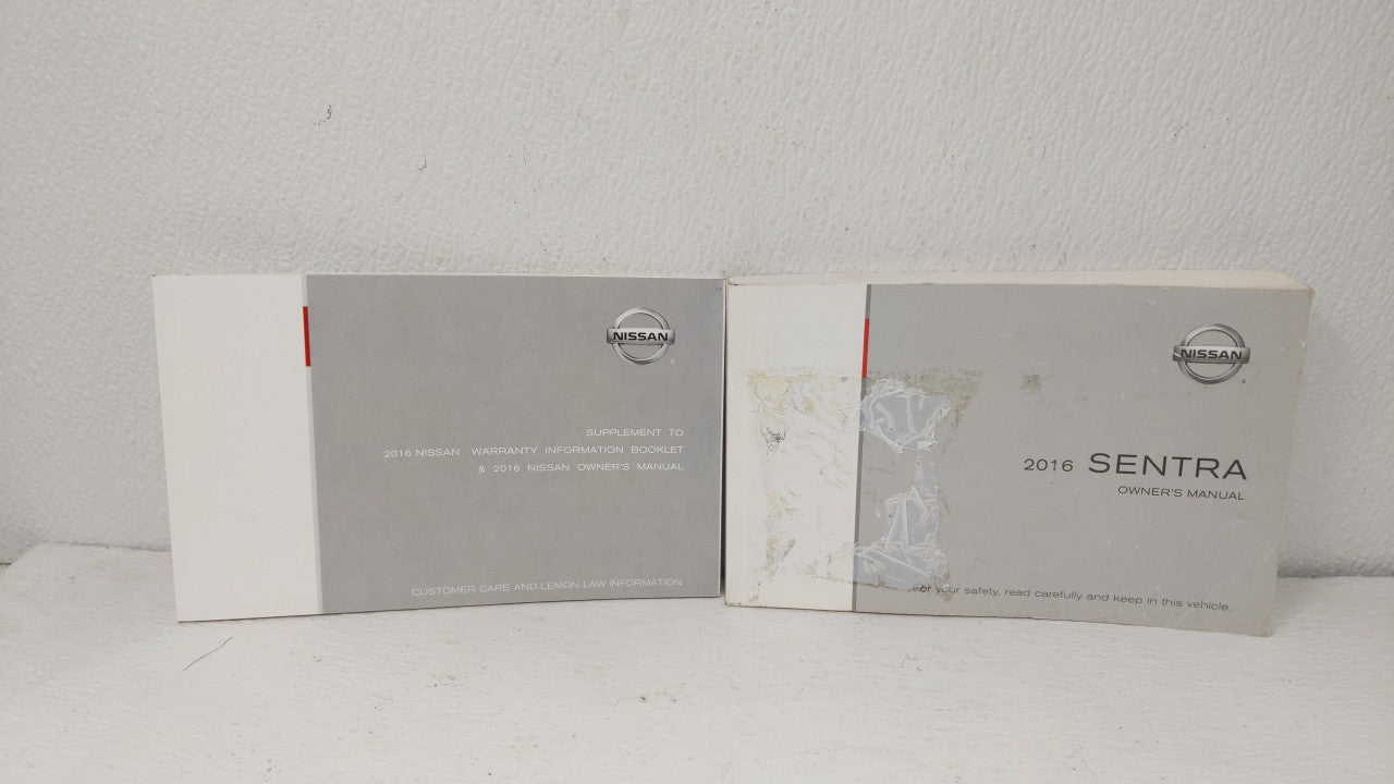 2016 Nissan Sentra Owners Manual Book Guide OEM Used Auto Parts - Oemusedautoparts1.com