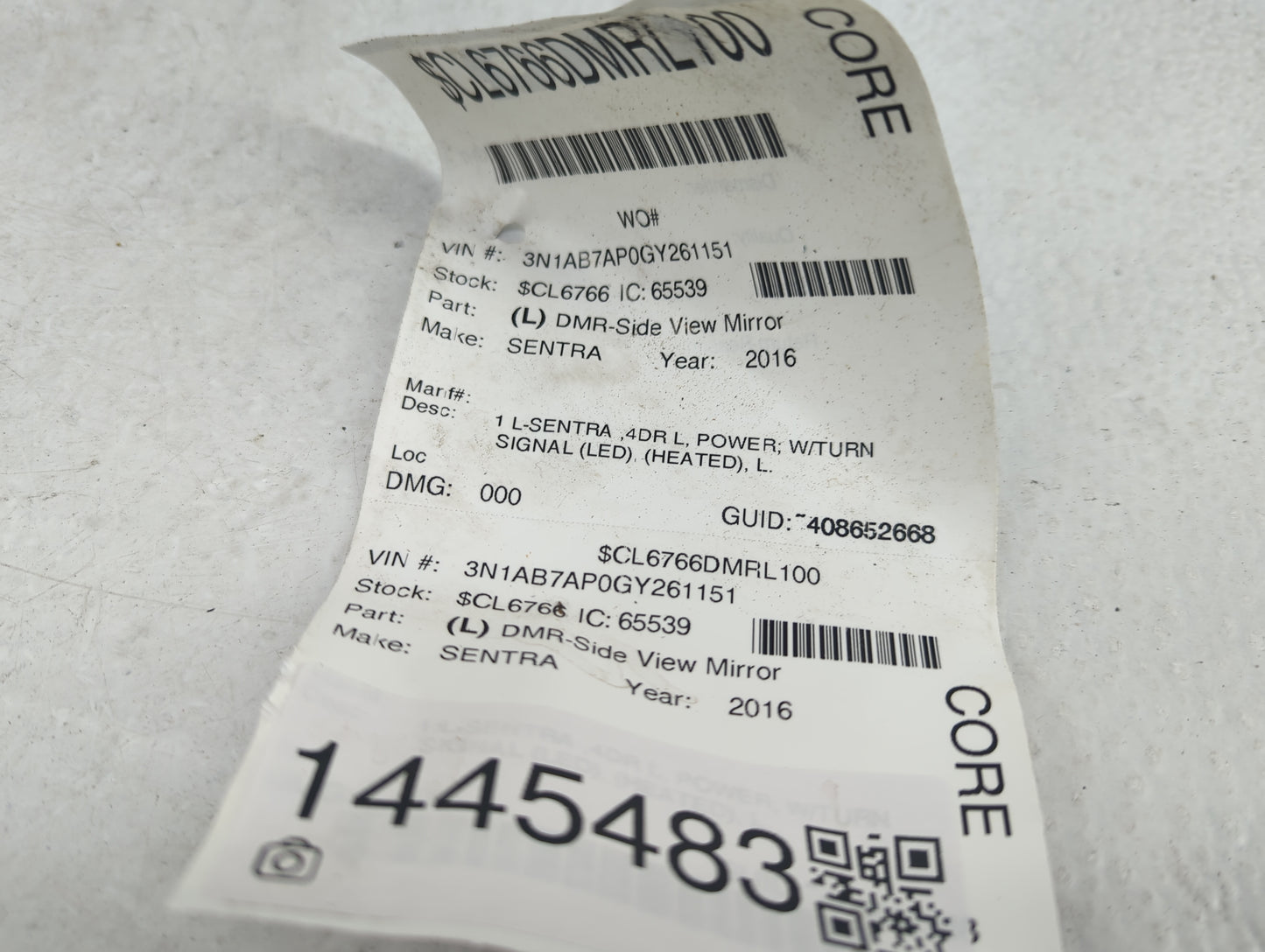 2016-2019 Nissan Sentra Driver Side View Mirror - Left Door Mirror OEM Used - Oemusedautoparts1.com