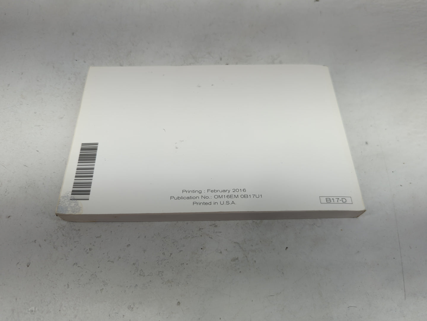 2016 Nissan Sentra Owners Manual Book Guide P/N:OM16EM0B17U1 OEM Used Auto Parts - Oemusedautoparts1.com