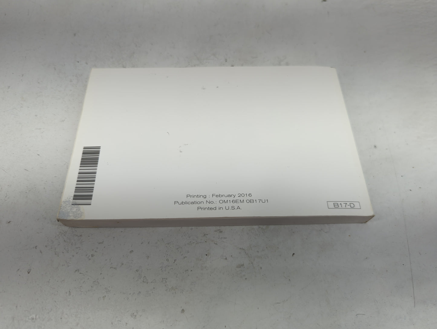2016 Nissan Sentra Owners Manual Book Guide P/N:OM16EM0B17U1 OEM Used Auto Parts - Oemusedautoparts1.com