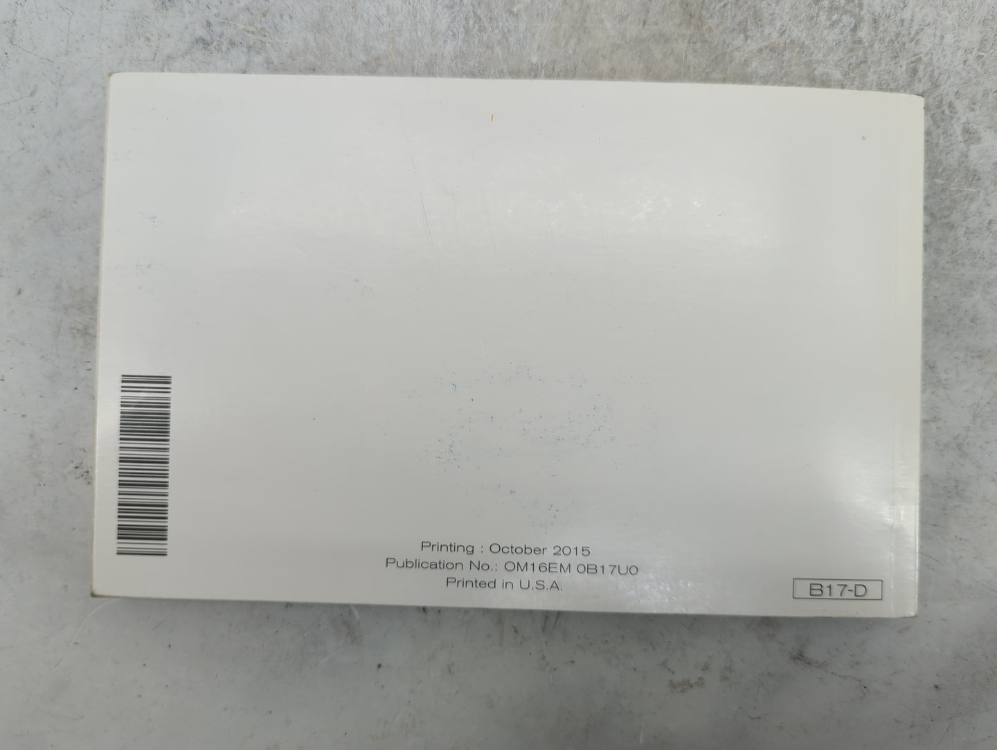 2016 Nissan Sentra Owners Manual Book Guide P/N:OM16EM0B17U0 OEM Used Auto Parts - Oemusedautoparts1.com