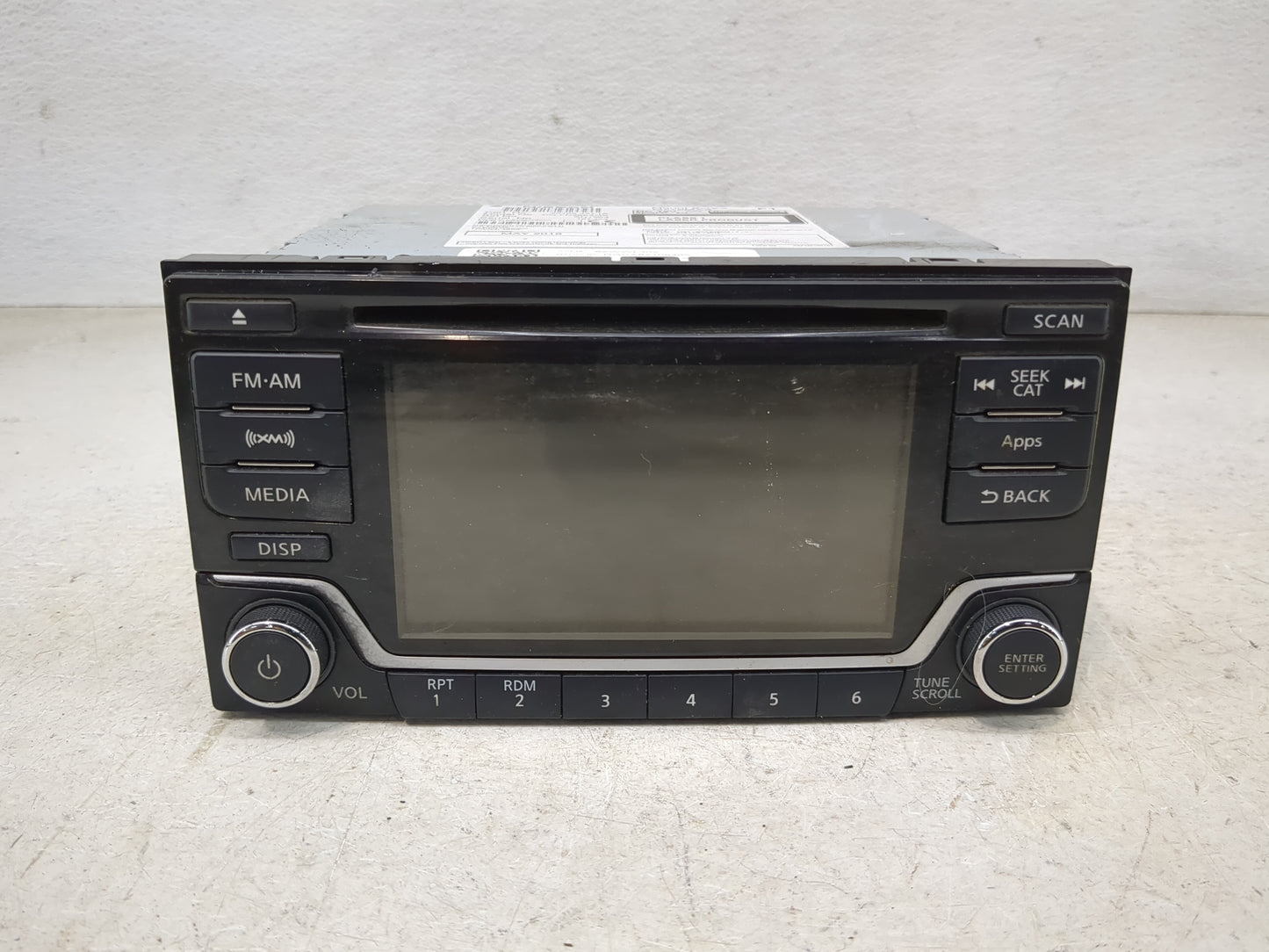 2016 Nissan Sentra Radio AM FM Cd Player Receiver Replacement P/N:28185 4AF1A CQ-FN25E4GX Fits OEM Used Auto Parts - Oemused