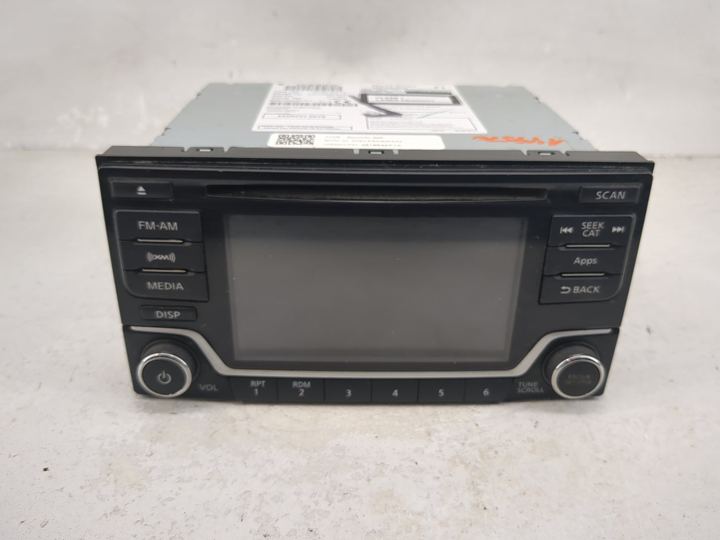 2016 Nissan Sentra Radio AM FM Cd Player Receiver Replacement P/N:28185 4AF1A CQ-FN25E4GX Fits OEM Used Auto Parts - Oemused