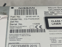 2016 Nissan Sentra Radio AM FM Cd Player Receiver Replacement P/N:28185 4AF1A CQ-FN25E4GX Fits OEM Used Auto Parts - Oemused
