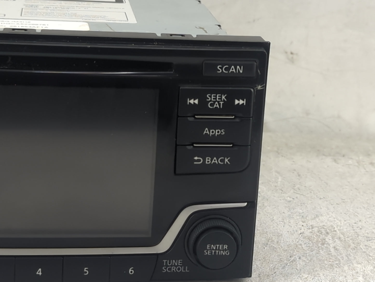 2016 Nissan Sentra Radio AM FM Cd Player Receiver Replacement P/N:28185 4AF1A CQ-FN25E4GX, AN1503 Fits OEM Used Auto Parts -