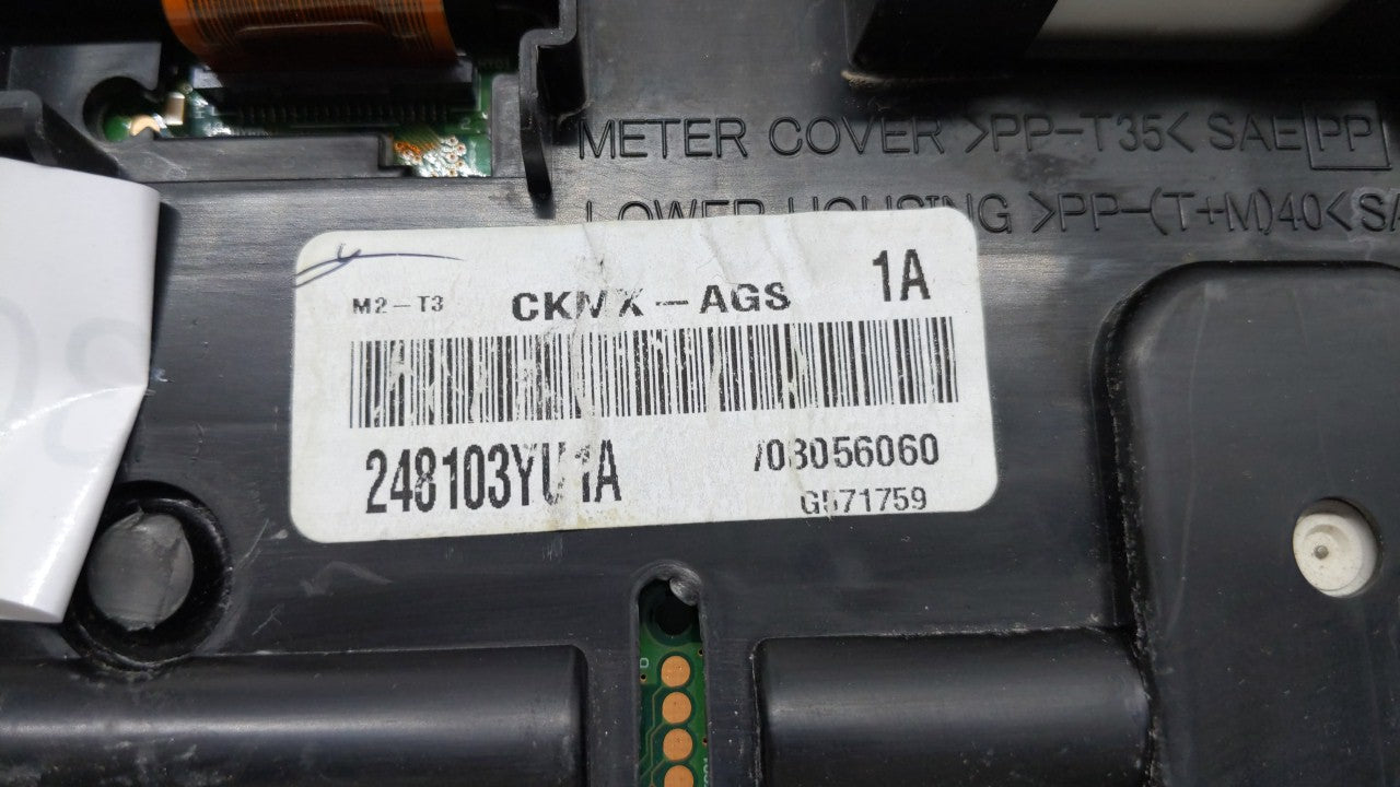 2016 Nissan Sentra Instrument Cluster Speedometer Gauges P/N:248103YU1A Fits OEM Used Auto Parts - Oemusedautoparts1.com