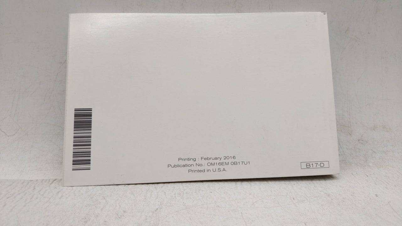 2016 Nissan Sentra Owners Manual Book Guide OEM Used Auto Parts - Oemusedautoparts1.com