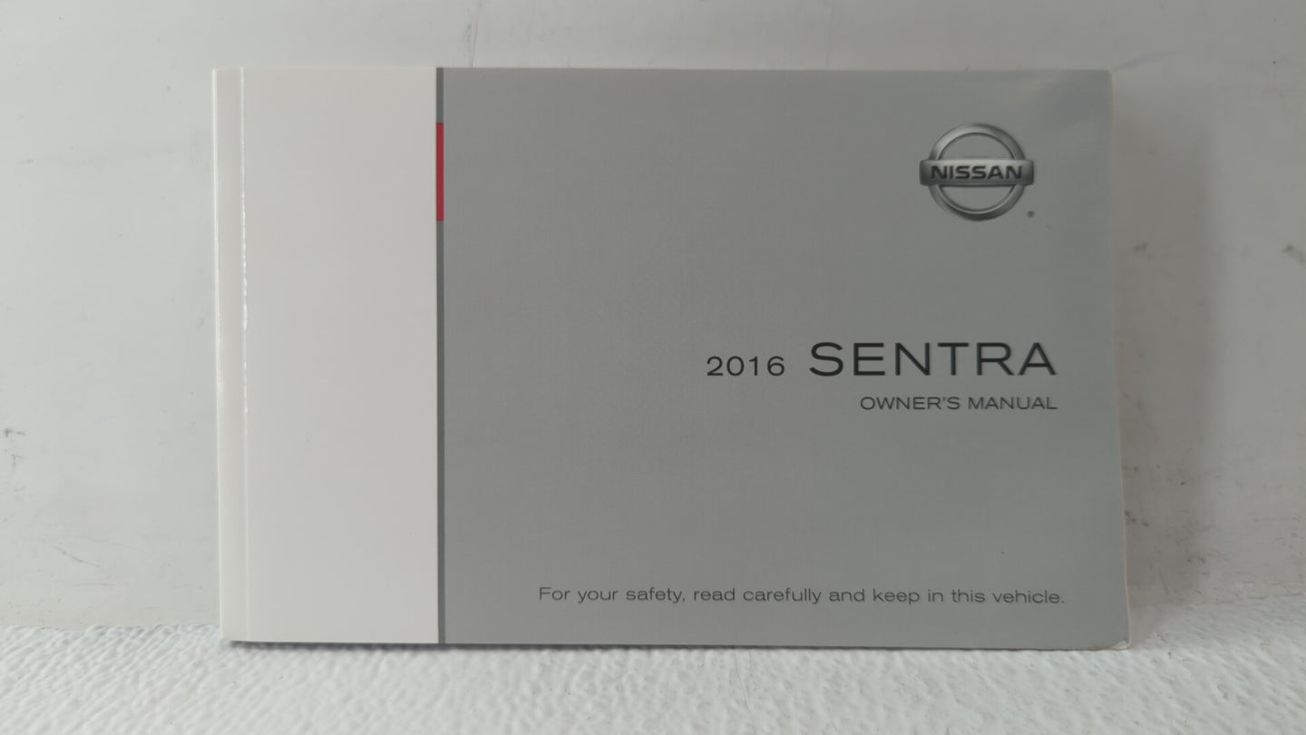 2016 Nissan Sentra Owners Manual Book Guide OEM Used Auto Parts - Oemusedautoparts1.com