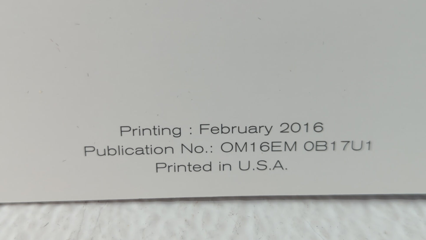 2016 Nissan Sentra Owners Manual Book Guide OEM Used Auto Parts - Oemusedautoparts1.com