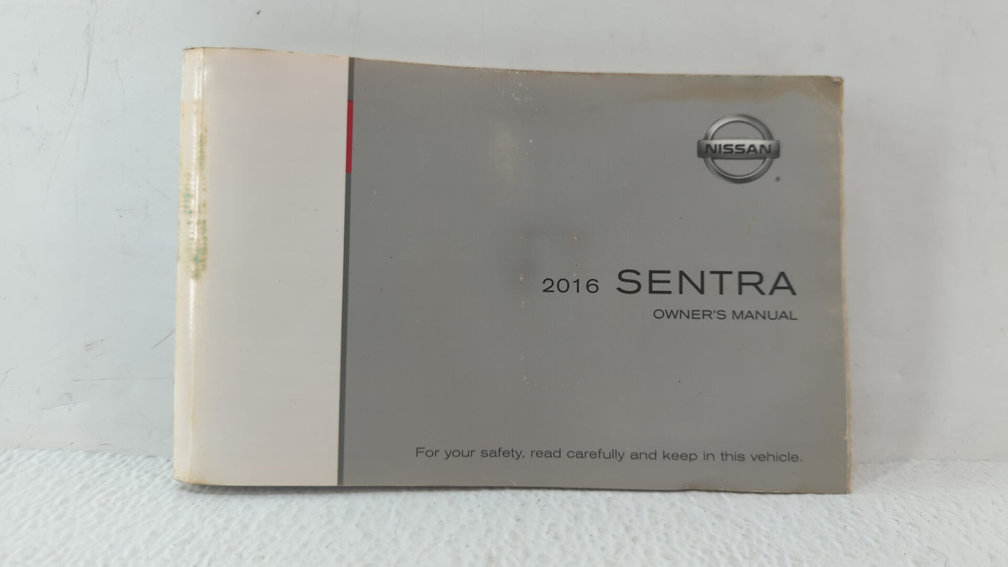 2016 Nissan Sentra Owners Manual Book Guide OEM Used Auto Parts - Oemusedautoparts1.com