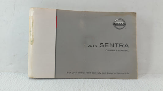 2016 Nissan Sentra Owners Manual Book Guide OEM Used Auto Parts - Oemusedautoparts1.com