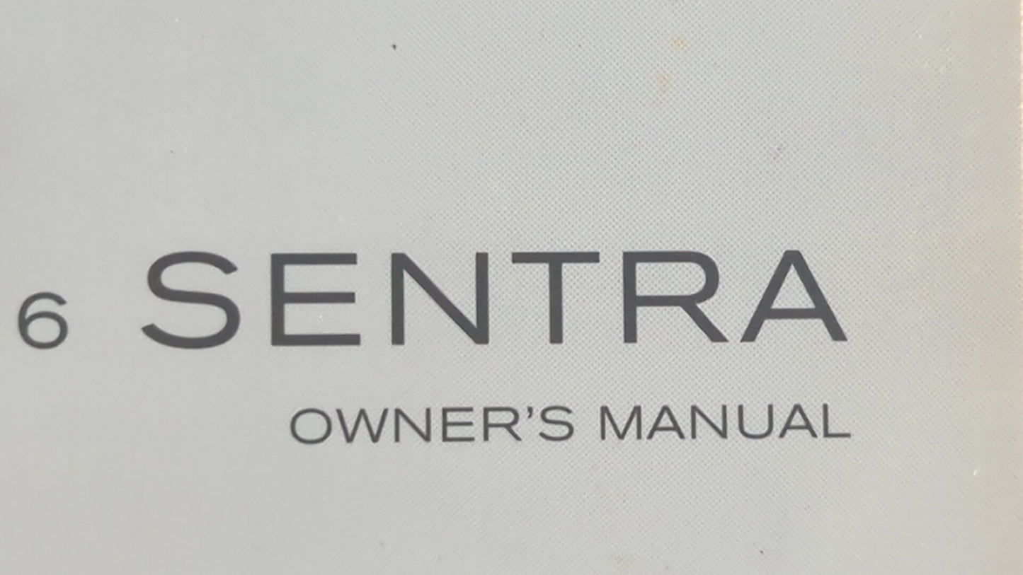 2016 Nissan Sentra Owners Manual Book Guide OEM Used Auto Parts - Oemusedautoparts1.com