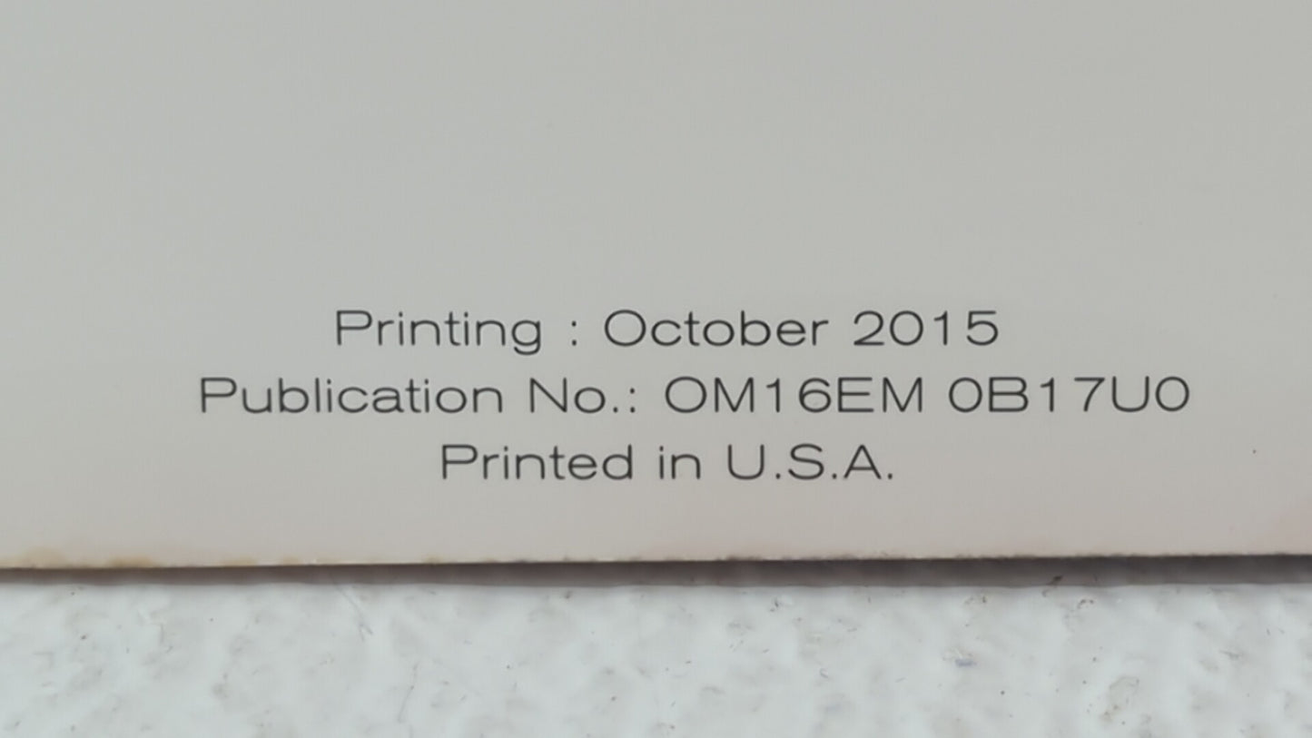 2016 Nissan Sentra Owners Manual Book Guide OEM Used Auto Parts - Oemusedautoparts1.com
