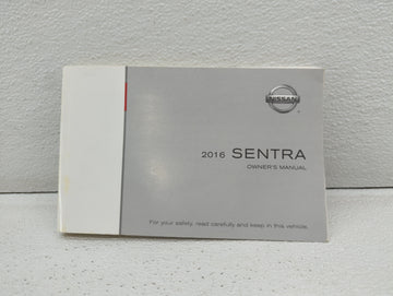 2016 Nissan Sentra Owners Manual Book Guide OEM Used Auto Parts - Oemusedautoparts1.com
