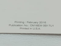 2016 Nissan Sentra Owners Manual Book Guide OEM Used Auto Parts - Oemusedautoparts1.com