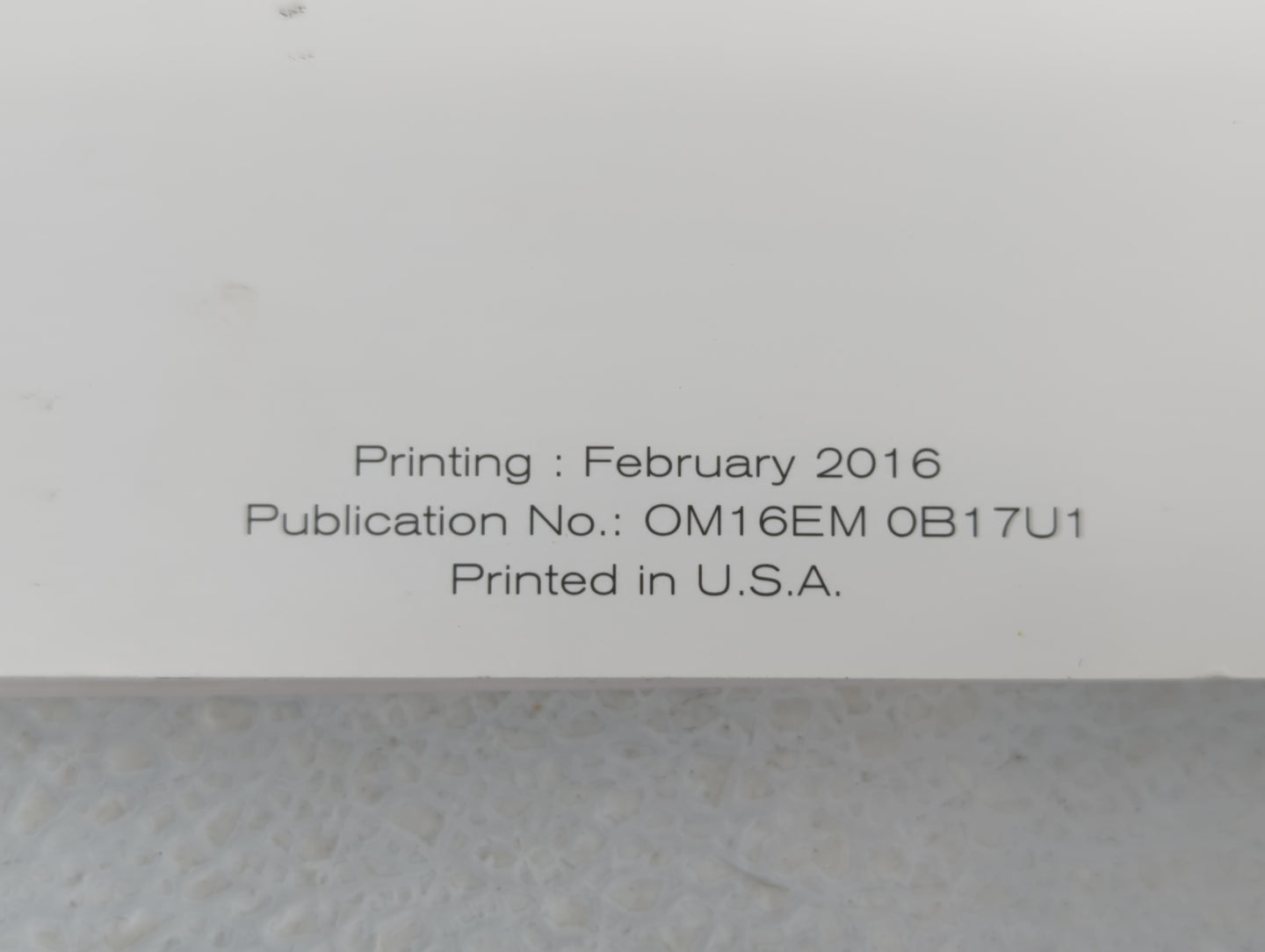 2016 Nissan Sentra Owners Manual Book Guide P/N:OM16EM 0B17U1 OEM Used Auto Parts - Oemusedautoparts1.com