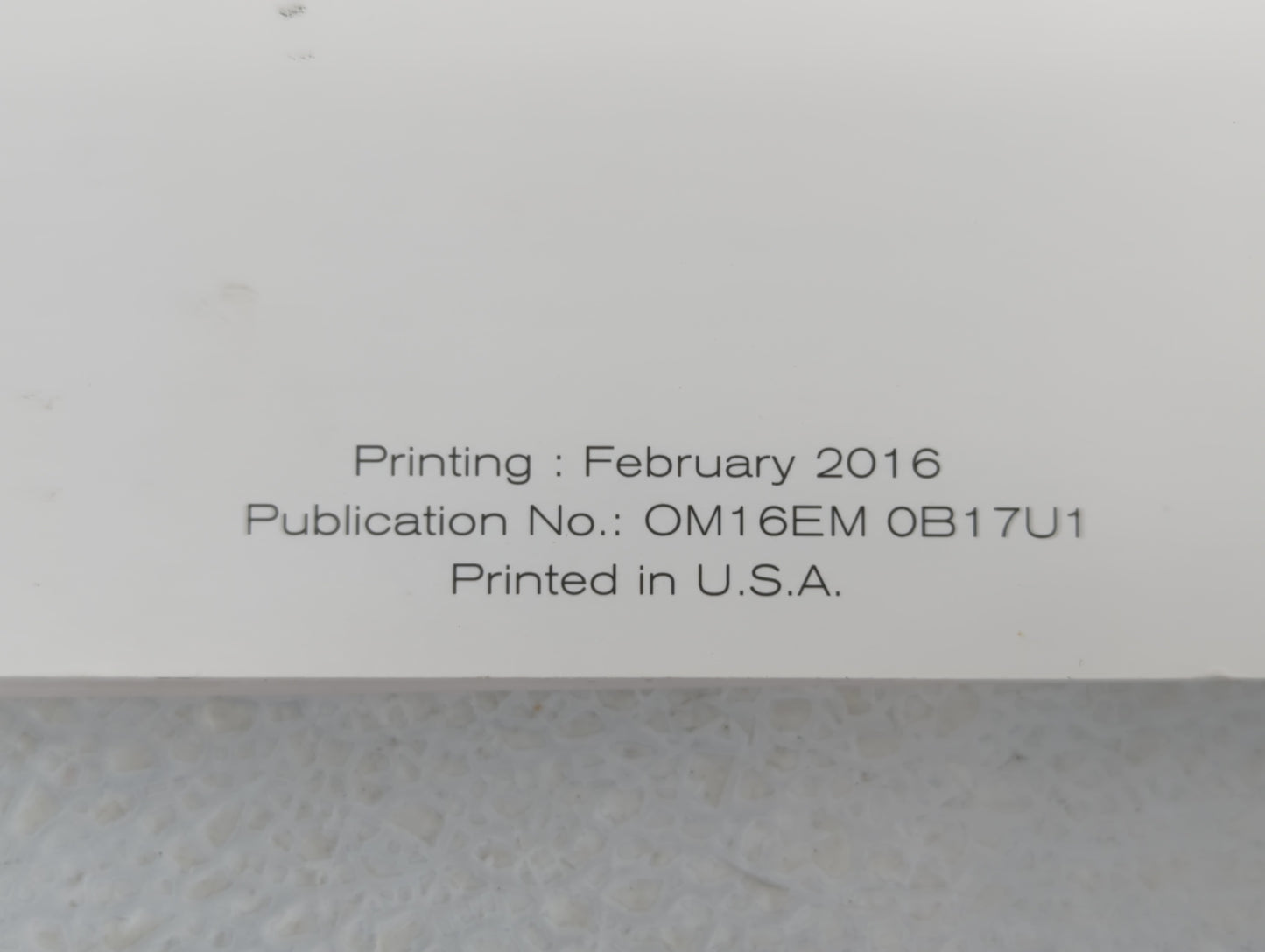 2016 Nissan Sentra Owners Manual Book Guide P/N:OM16EM 0B17U1 OEM Used Auto Parts - Oemusedautoparts1.com