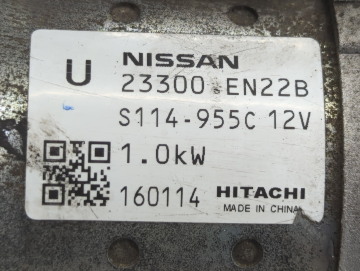 2013-2019 Nissan Sentra Car Starter Motor Solenoid OEM P/N:S114-955C 12V 23300 EN22B Fits OEM Used Auto Parts - Oemusedautop