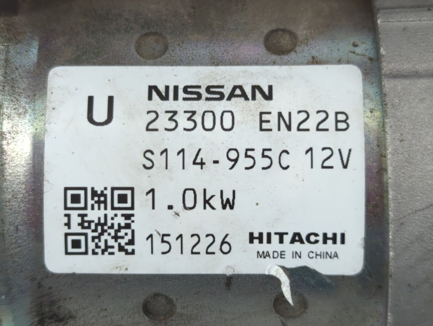 2013-2019 Nissan Sentra Car Starter Motor Solenoid OEM P/N:S114-955C 12V 23300 EN22B Fits OEM Used Auto Parts - Oemusedautop