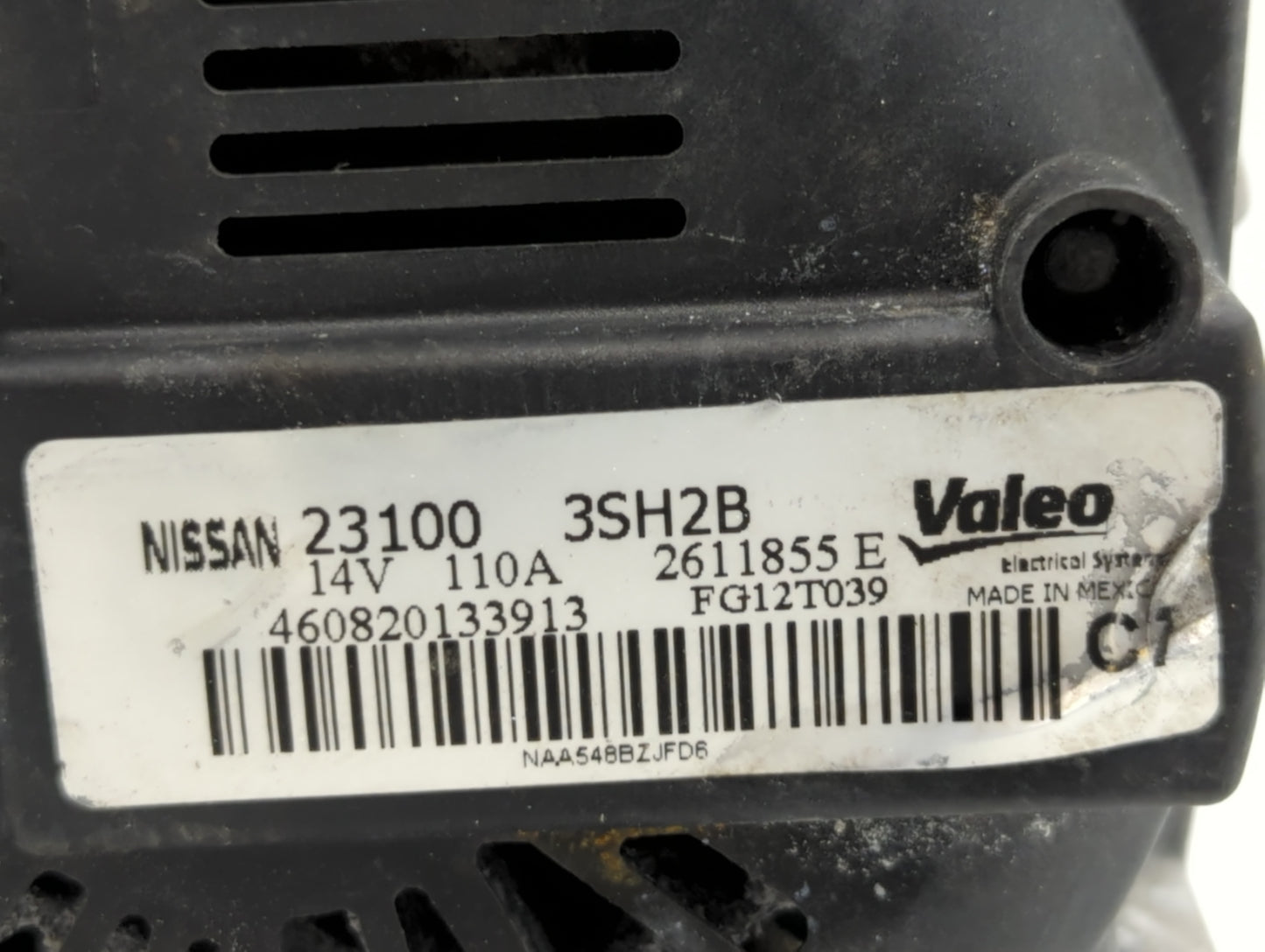 2013-2019 Nissan Sentra Alternator Replacement Generator Charging Assembly Engine OEM P/N:23100 3SH2B Fits OEM Used Auto Par