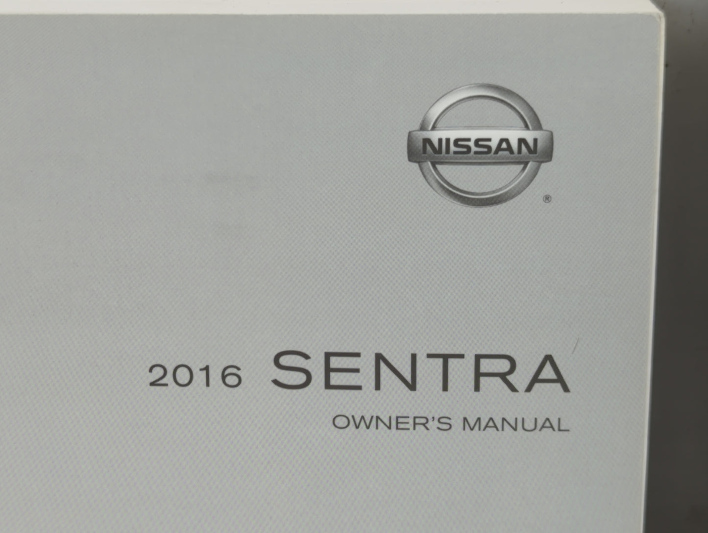 2016 Nissan Sentra Owners Manual Book Guide P/N:OM16EM 0B17U1 OEM Used Auto Parts - Oemusedautoparts1.com