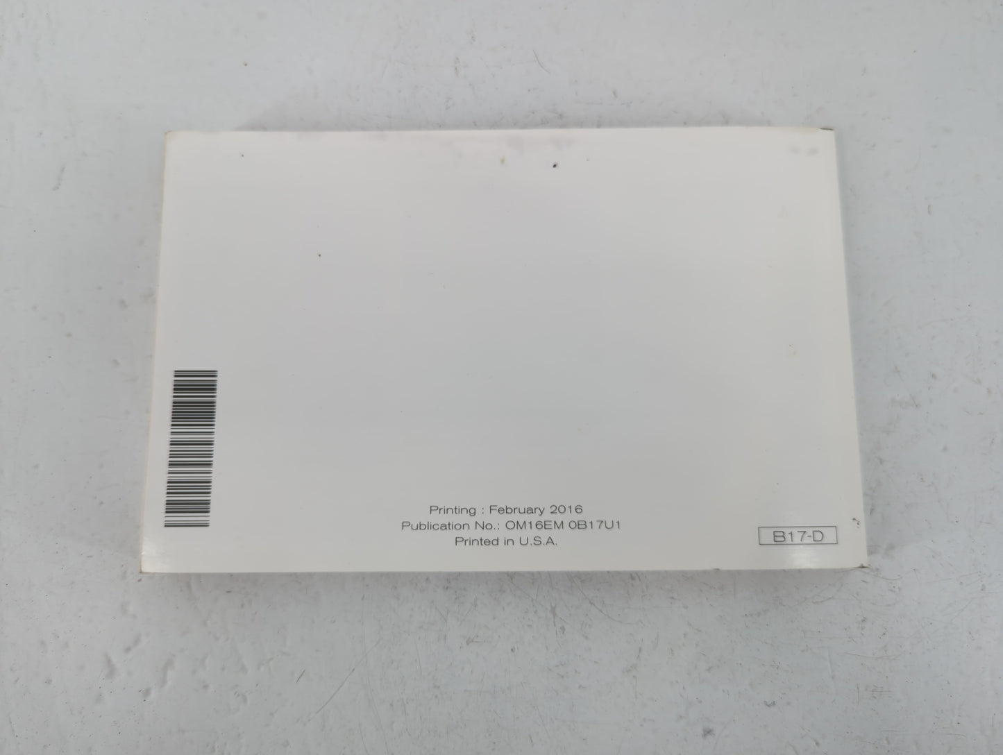 2016 Nissan Sentra Owners Manual Book Guide P/N:OM16EM 0B17U1 OEM Used Auto Parts - Oemusedautoparts1.com