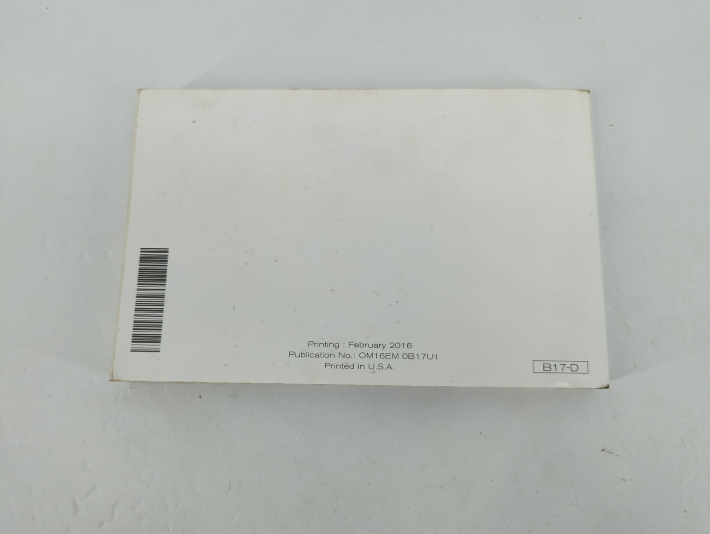 2016 Nissan Sentra Owners Manual Book Guide P/N:OM16EM 0B17U1 OEM Used Auto Parts - Oemusedautoparts1.com