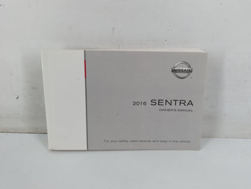 2016 Nissan Sentra Owners Manual Book Guide P/N:OM16EM 0B17U0 OEM Used Auto Parts - Oemusedautoparts1.com