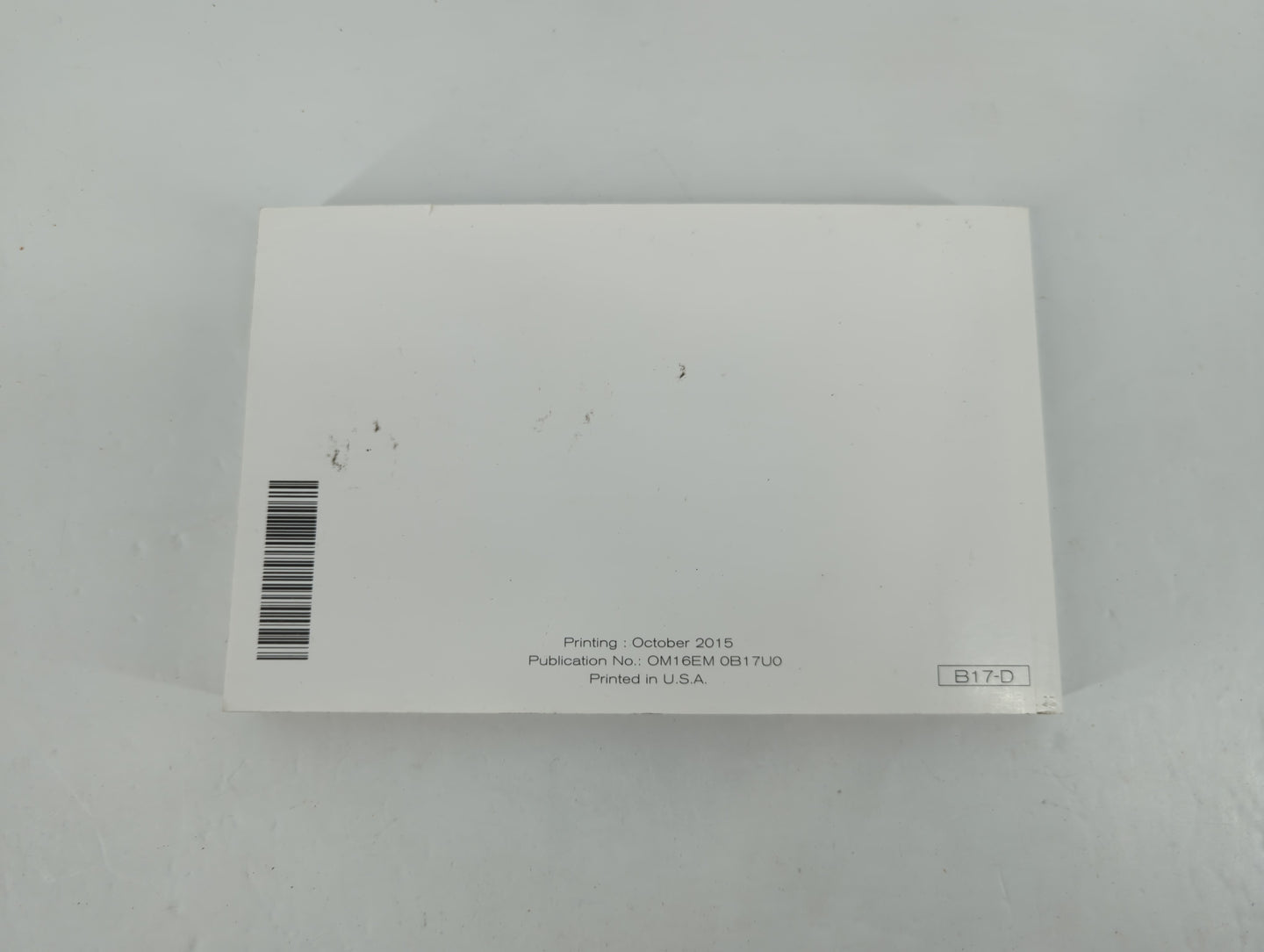 2016 Nissan Sentra Owners Manual Book Guide P/N:OM16EM 0B17U0 OEM Used Auto Parts - Oemusedautoparts1.com