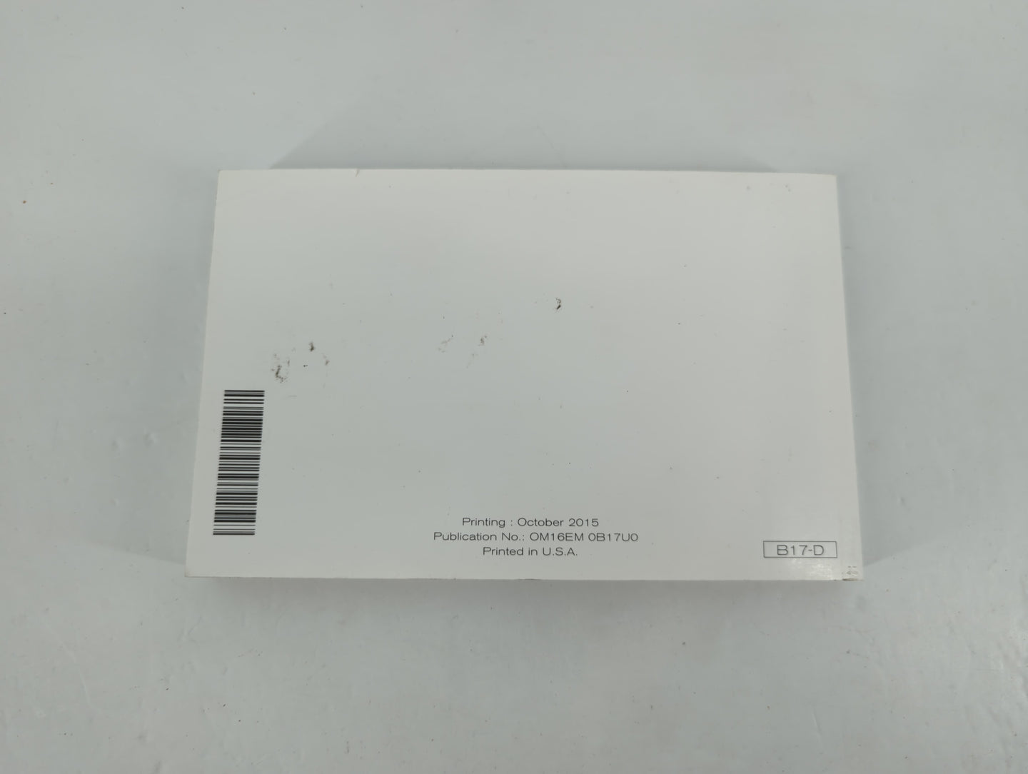 2016 Nissan Sentra Owners Manual Book Guide P/N:OM16EM 0B17U0 OEM Used Auto Parts - Oemusedautoparts1.com