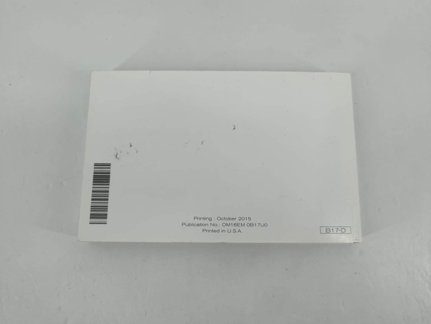 2016 Nissan Sentra Owners Manual Book Guide P/N:OM16EM 0B17U0 OEM Used Auto Parts - Oemusedautoparts1.com