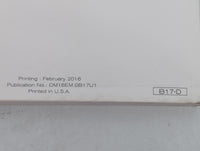 2016 Nissan Sentra Owners Manual Book Guide P/N:OM16M OB17U1 OEM Used Auto Parts - Oemusedautoparts1.com