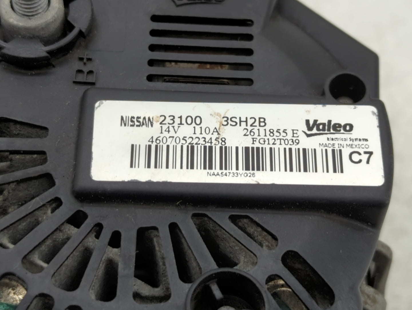 2013-2019 Nissan Sentra Alternator Replacement Generator Charging Assembly Engine OEM P/N:23100-3SH2B Fits OEM Used Auto Par