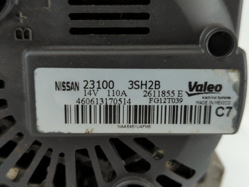 2013-2019 Nissan Sentra Alternator Replacement Generator Charging Assembly Engine OEM P/N:23100-3SH2B Fits OEM Used Auto Parts