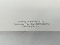 2016 Nissan Sentra Owners Manual Book Guide P/N:OM16M 0B17U1 OEM Used Auto Parts - Oemusedautoparts1.com